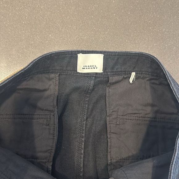 Isabel Marant carly black denim mini skirt sz 42 french/ 10 us - Picture 7 of 11